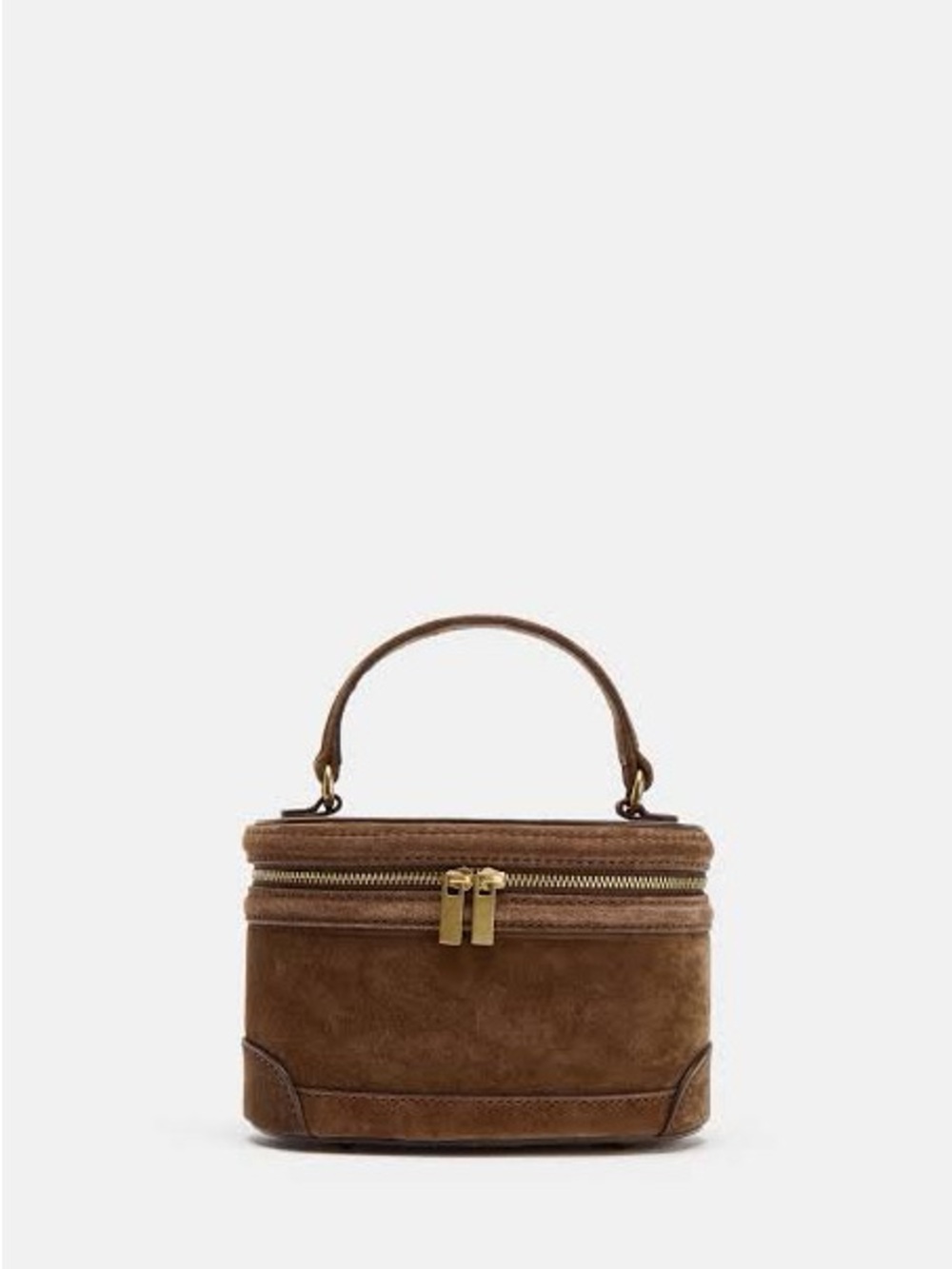 Zara Brown Leather Vanity Bag - NWT - Picture 4 of 6
